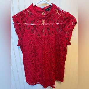 HeartSoul Red Lace Blouse